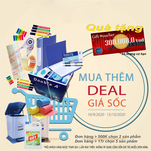 Chương trình ưu đãi Tháng 10 Mua thêm deal giá sốc Tặng Voucher 300K