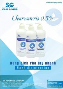 Phòng chống bệnh dịch cùng với gel rửa tay khô ClearWateris