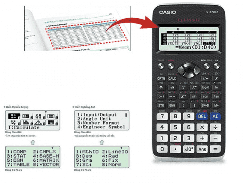 màn hình máy tính casio fx580vnx