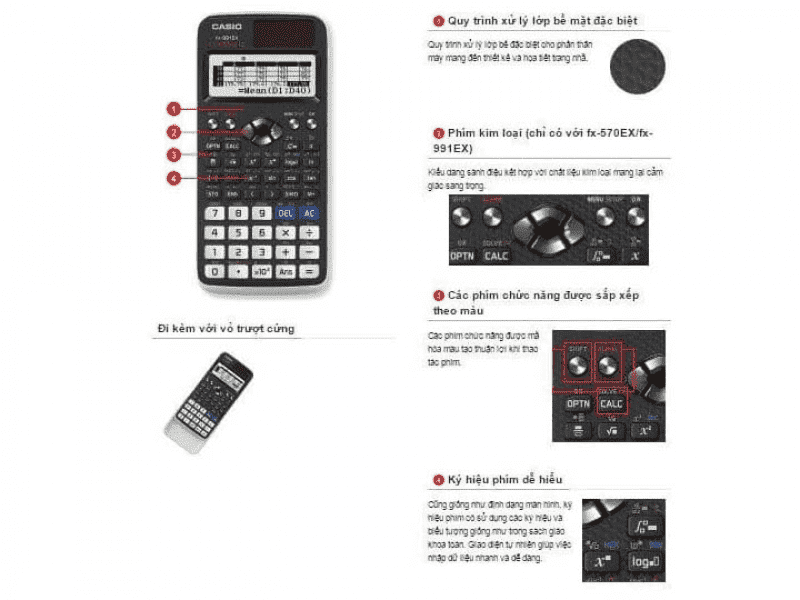 thông số máy tính casio FX 580 vnx